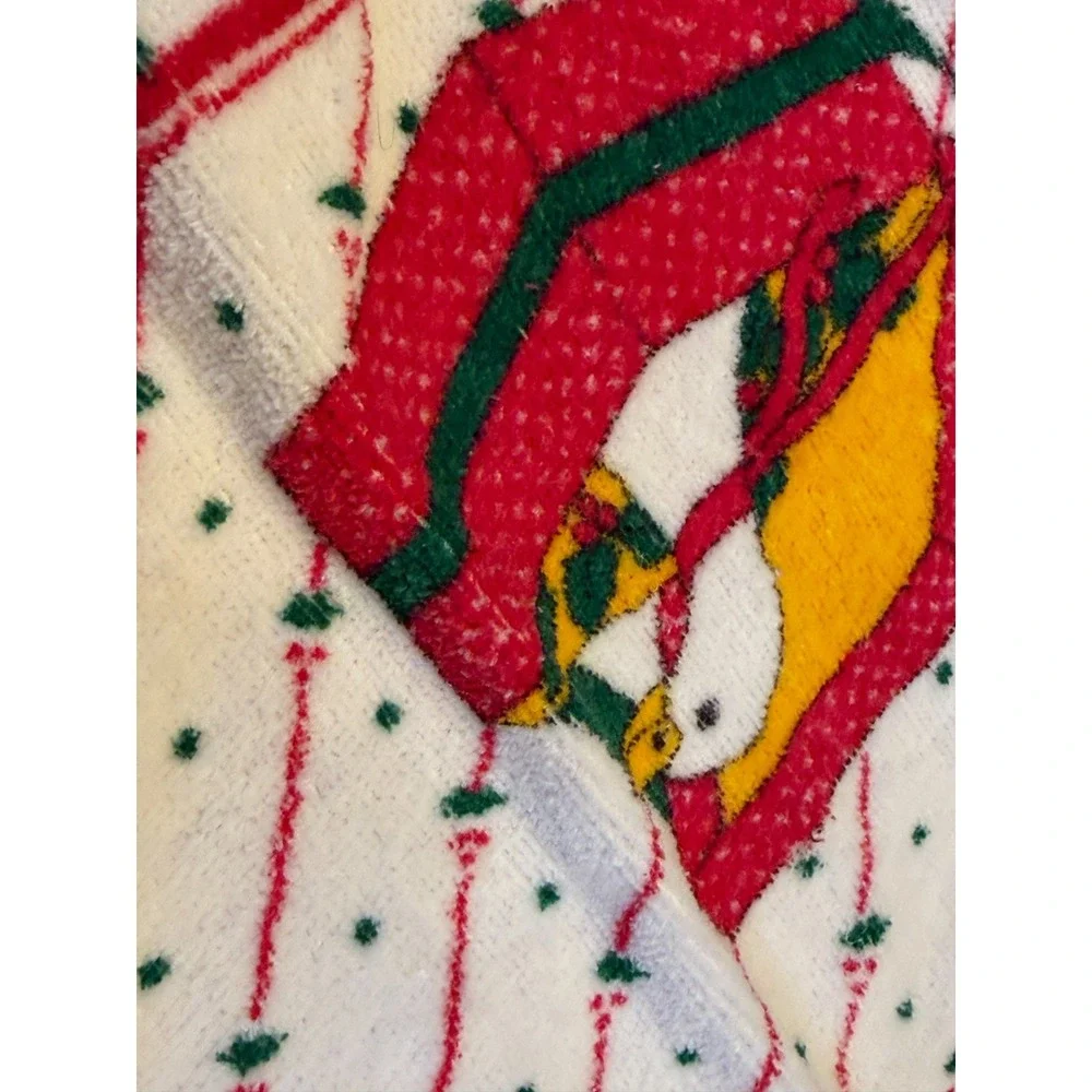 Christmas Kitchen Bath‎ Towel Dish Hand Goose Geese Floral Retro MCM Vintage